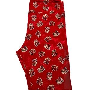 Lularoe TC Tall Curvy 12-18‎ Leggings Red Wine Green Orange Cameras Photography